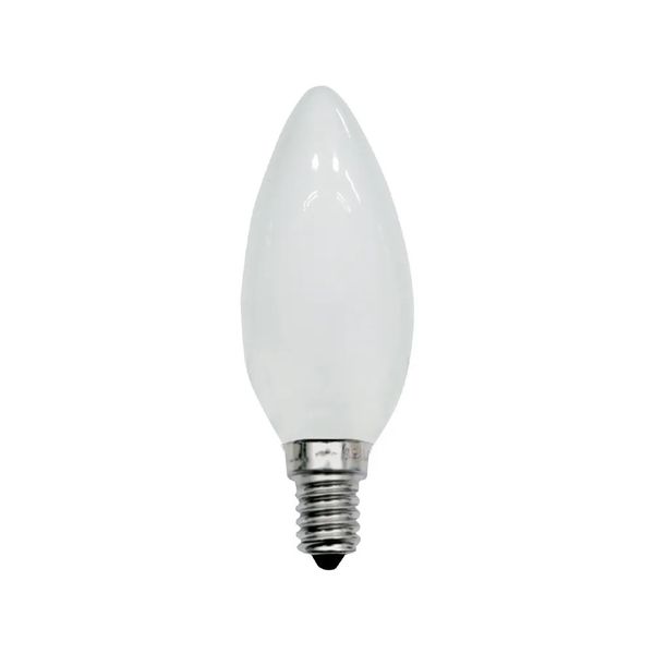 Lâmpada Incandescente Vela Lisa Leitosa 40W 220V E14 Taschibra