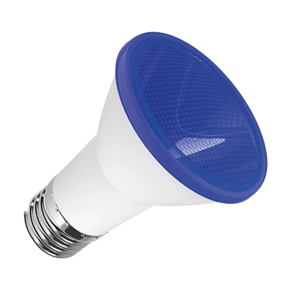 Lâmpada Par20 Led 6W Azul Bivolt IP65 Luminatti