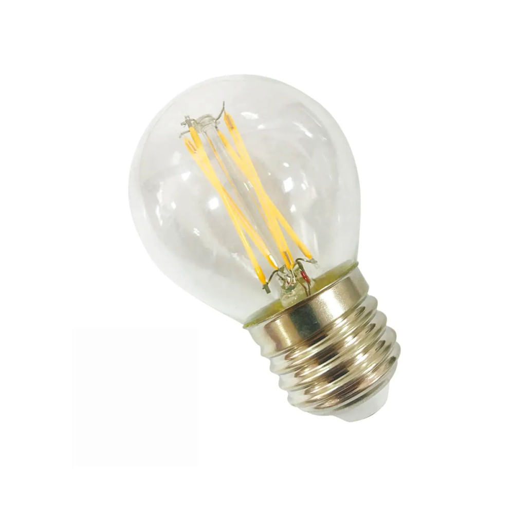 Lâmpada Bolinha Led Filamento Cristal E27 4W 2700K Bivolt Luminatti
