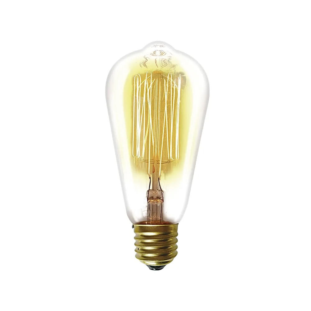 Lâmpada Filamento De Carbono ST64 40W 127V Taschibra