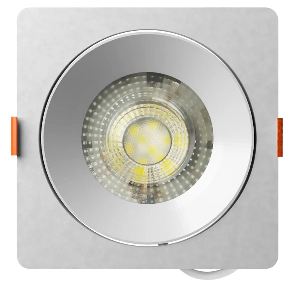 Spot De Embutir Easy Led 14W Quadrado 4K Branco 140X140X34Mm Bivolt LLumm Bronzearte