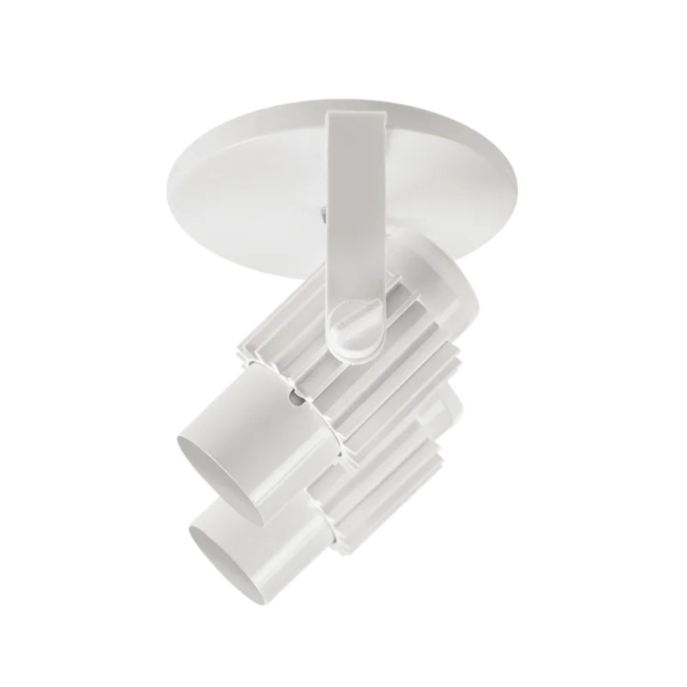 Spot Injetado Aletado 2XE27 Branco Opl