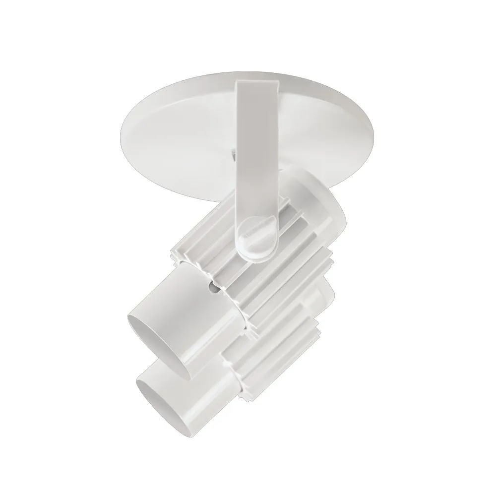 Spot Injetado Aletado 2XE27 Branco Opl