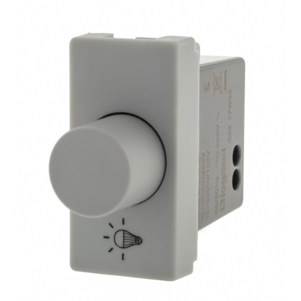 1 Módulo Variador Rotativo Led/Flc 50v Bivolt Cinza Acetinado Monocromático 611037cz Pial Plus Legrand
