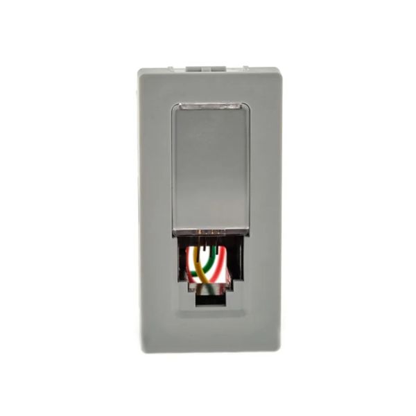 1 Módulo Tomada Telefone Rj11 4 Fios Cinza Acetinado Monocromático 615010cz Pial Plus Legrand