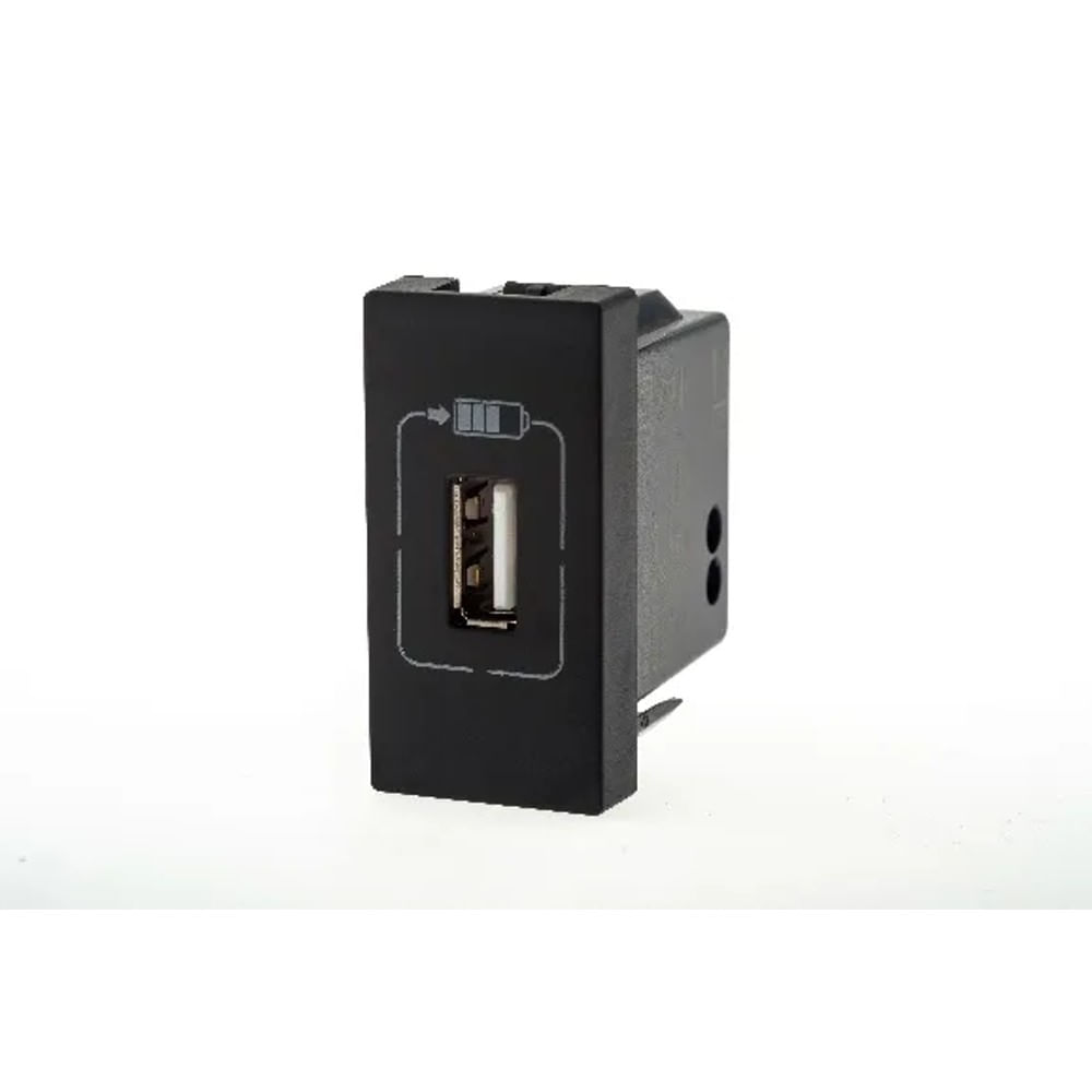 1 Módulo Carregador USB 1x 1.100ma Preto Acetinado Monocromático 615088pt Pial Plus Legrand 1 Módulo Carregador Usb 1x Usb 1.100ma Preto Acetinado Monocromático 615088pt Pial Plus