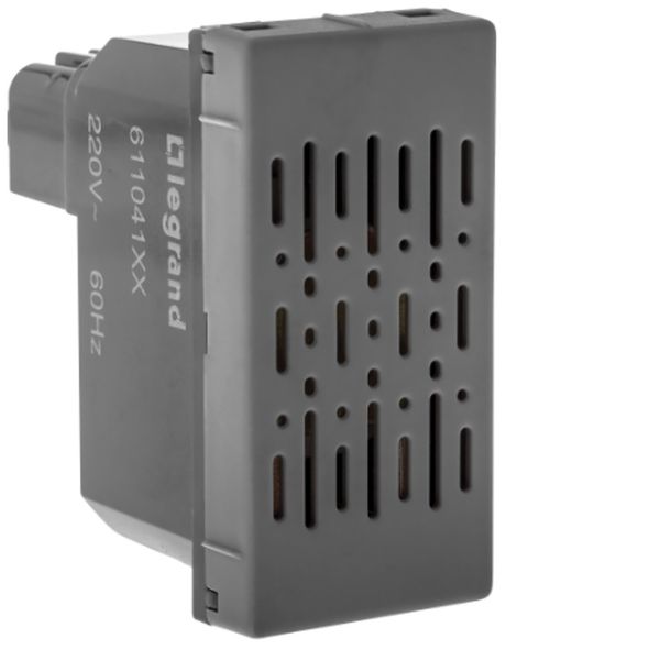 1 Módulo De Campainha Cigarra 50/60hz 127v Cinza Acetinado Monocromático 611040cz Pial Plus Legrand