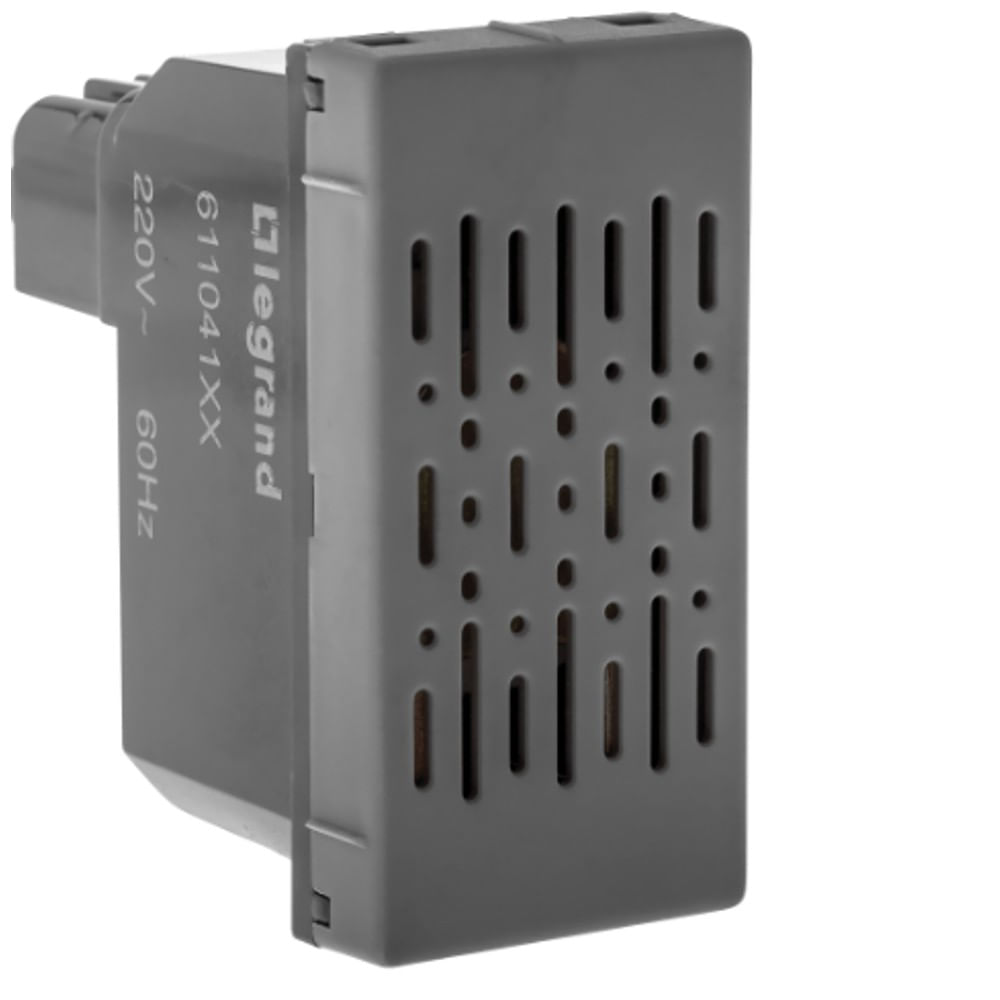 1 Módulo De Campainha Cigarra 50/60hz 127v Cinza Acetinado Monocromático 611040cz Pial Plus Legrand