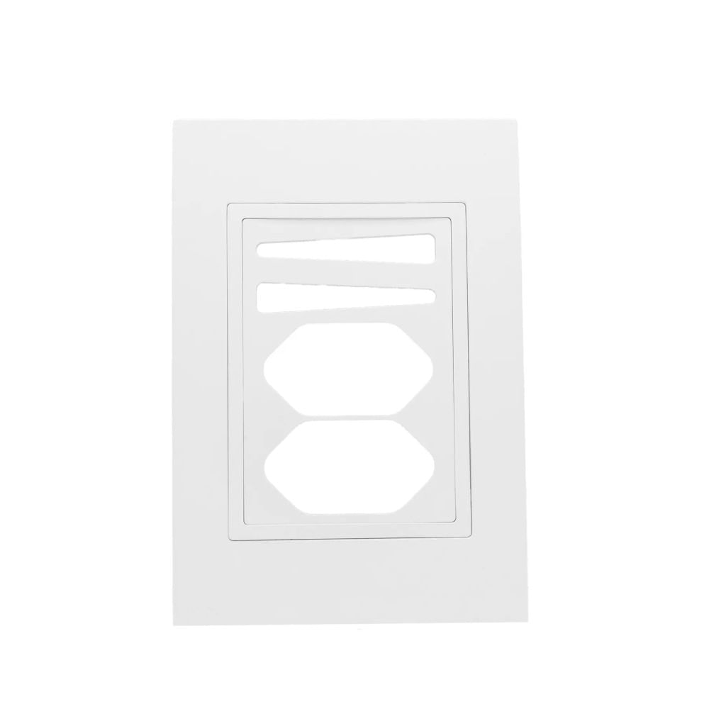 Placa 4x2 2 Interruptores 2 Tomadas C Suporte Branca Ravenna Dicompel