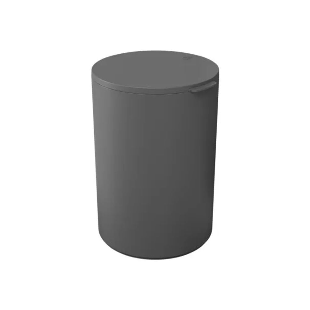 Lixeira Com Tampa Serene 5 Litros Cinza Chumbo Brinox