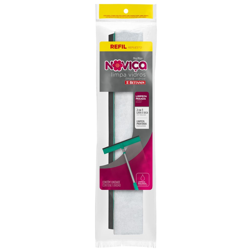 Refil Mop Limpa Vidros Noviça 1X6 Bt192R Bettanin