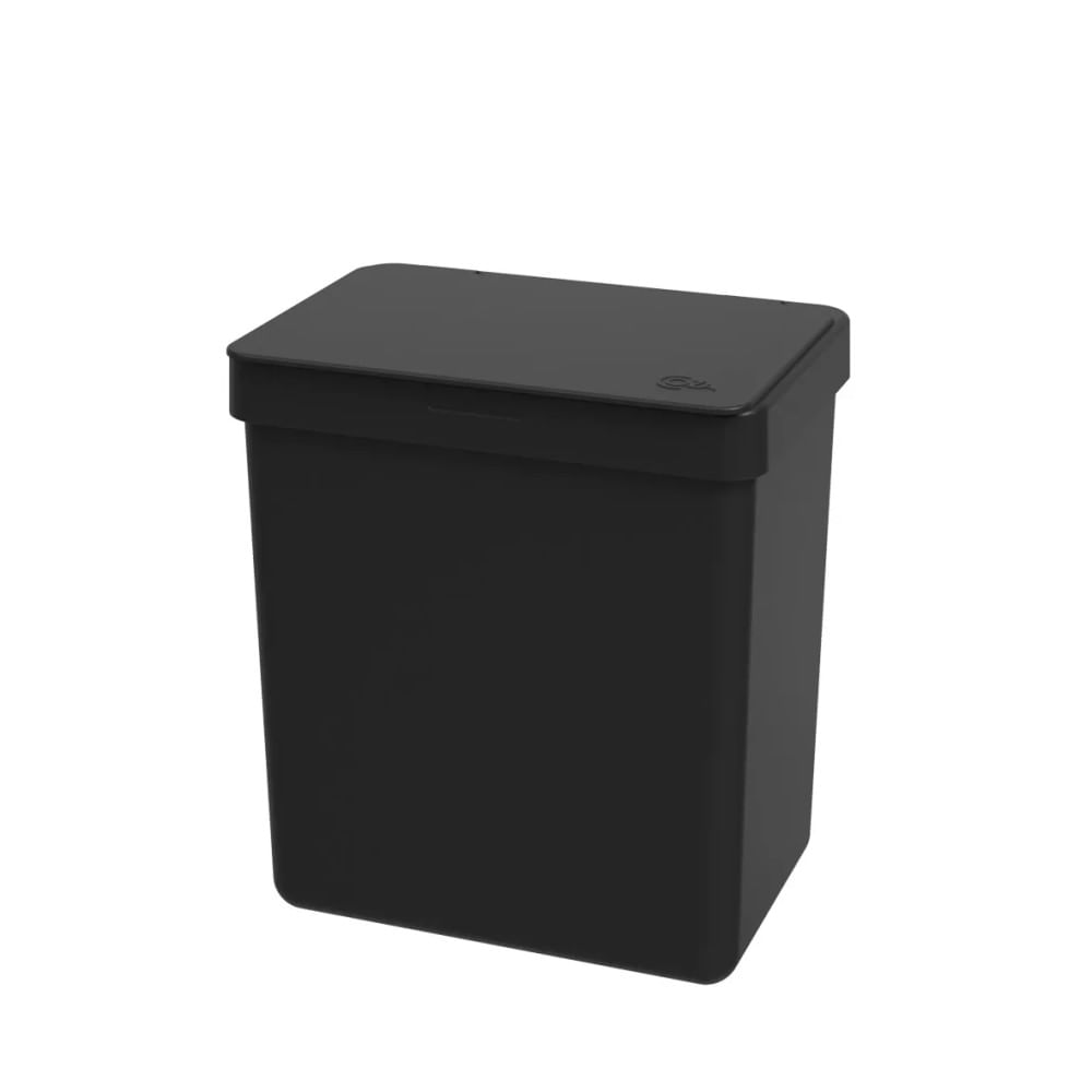 Lixeira Single 2,5 Litros Coza Preto