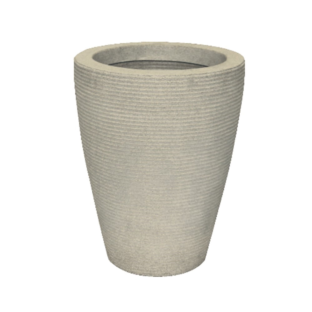 Vaso Vasap Design Cone Riscato Alt: 55 cm. X Larg: 38 cm. Mármore Branco