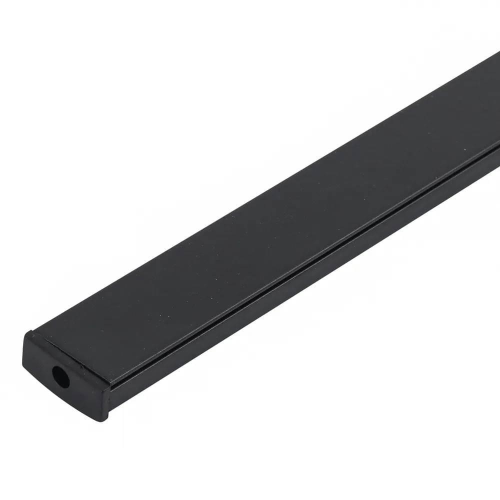 Perfil Slim Sobrepor Preto 1 Metro Gaya