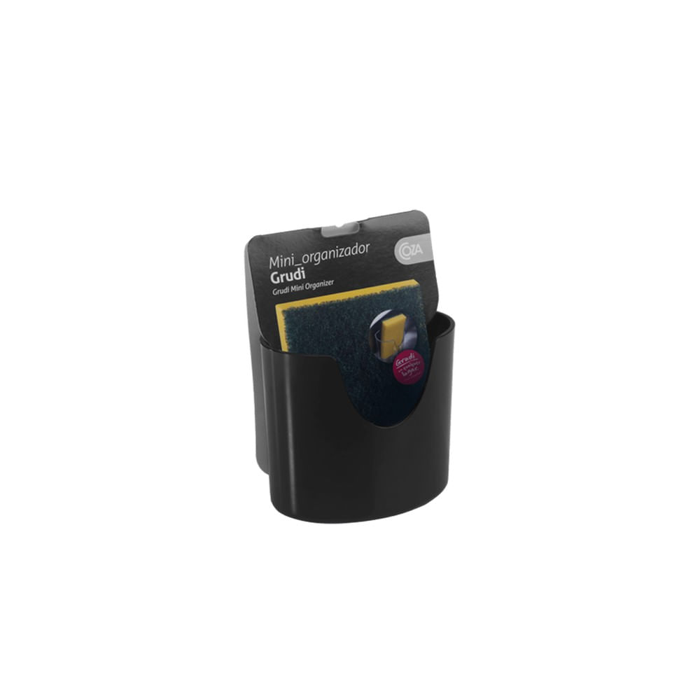 Mini Organizador c/ Ventosa Glass Preto Brinox