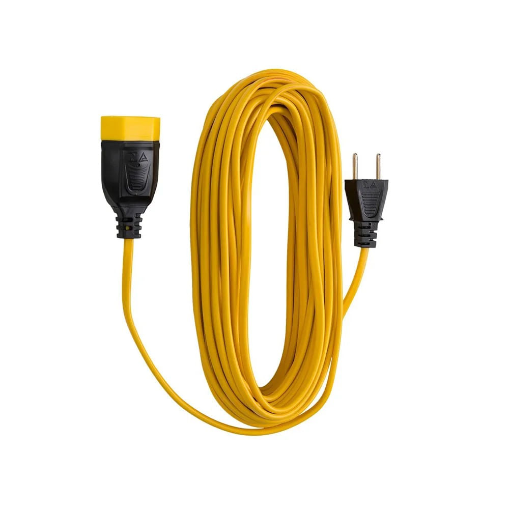 Cordão Prolongador Macho E Fêmea Cabo PP 2x1,00mm² 2p 10A/250V 15 Metros Amarelo Dn1529 Hardwork Conecta Daneva Legrand