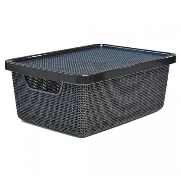 Organizador Jutta Com Tampa Preto 6 Litros Arqplast