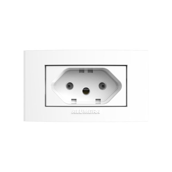 Conjunto Tomada 2pt 10a Para Móveis Pro Branco Alumbra