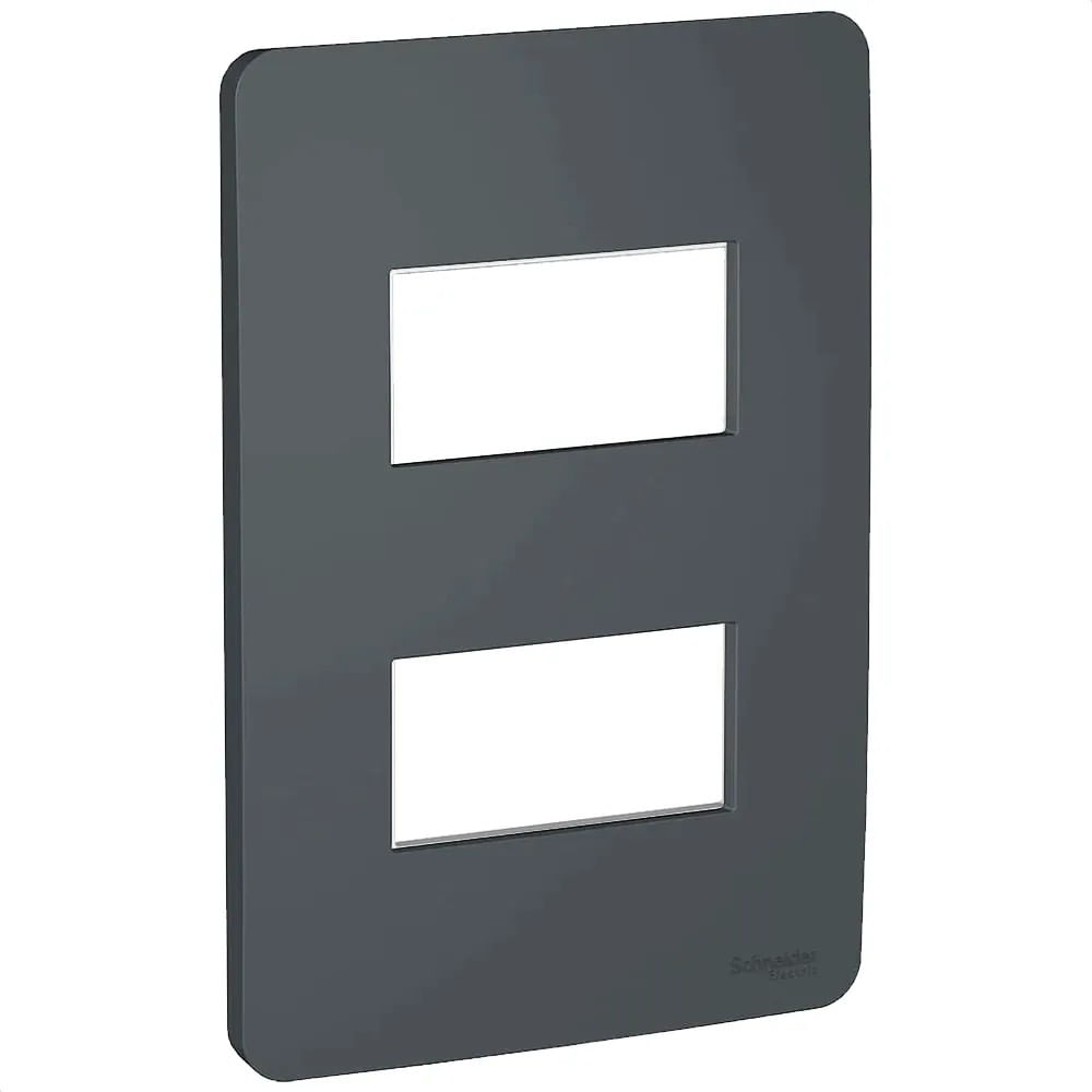 Placa 4X2 2 Postos Stellar Black Orion