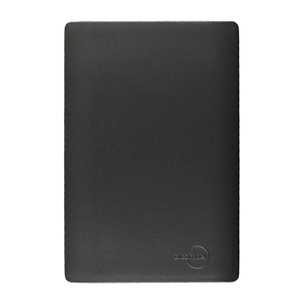 Placa 4X2 Cega Com Suporte Preto Grafite Novara Dicompel
