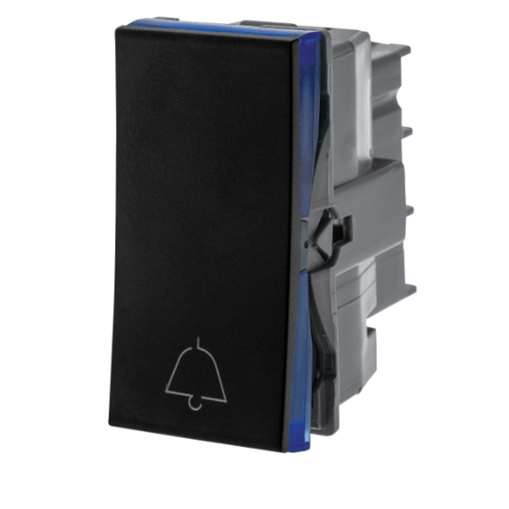Pulsador de Campainha Automático 2A 250V 1M Preta Pial Plus + Pulsador de Campainha Automático 2A 250V 1M Preta Plus Pial