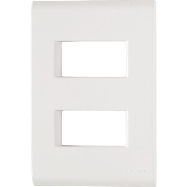 Placa 2 Postos Afastados Liz 4x2 Branca Tramontina