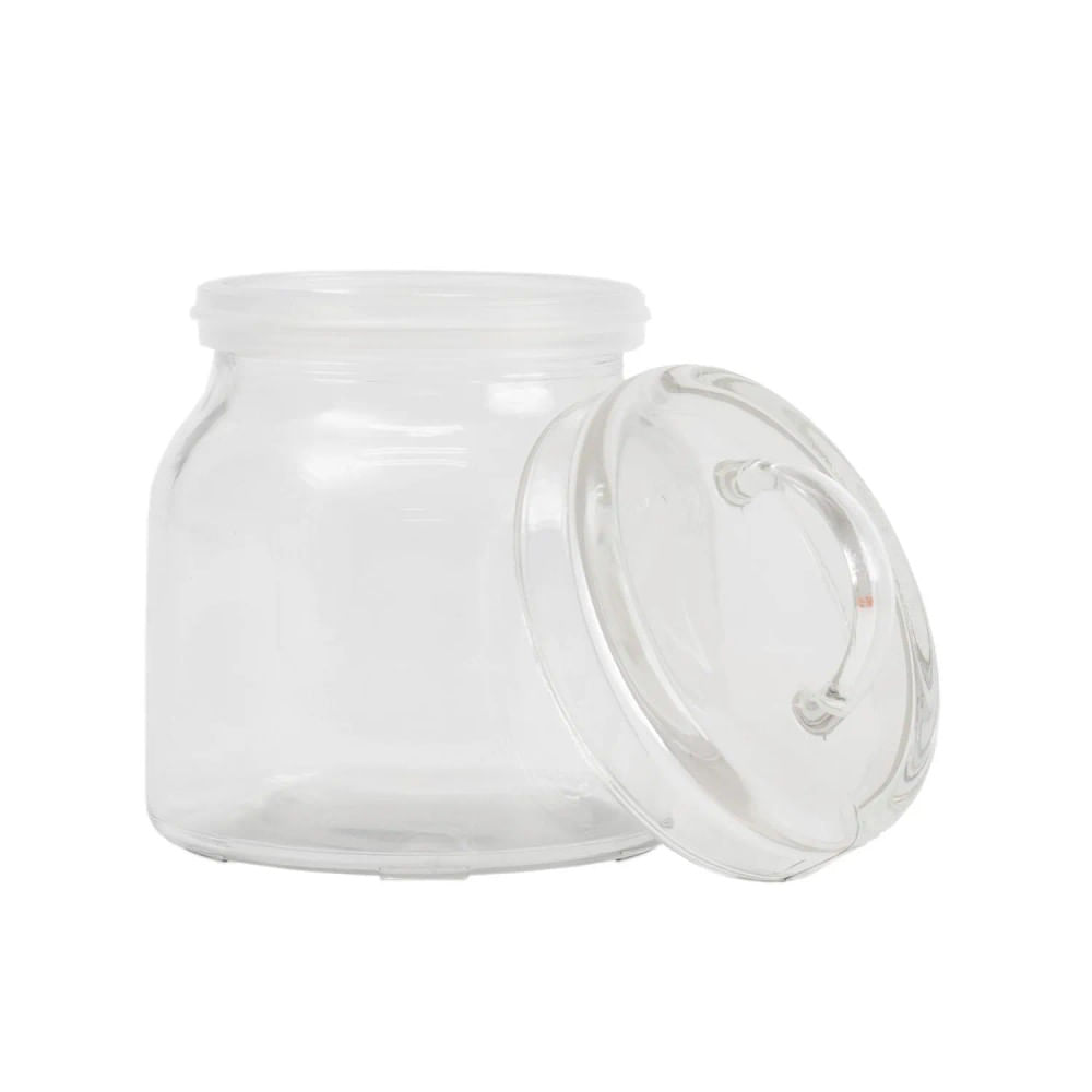 Pote Campo 500Ml De Vidro Com Alça Redondo Mozcada