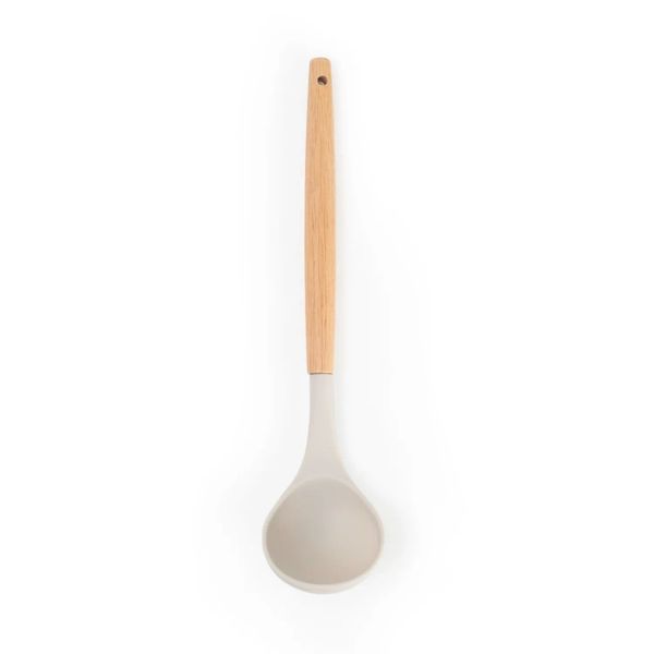 Concha De Silicone Com Cabo De Madeira Mozcada