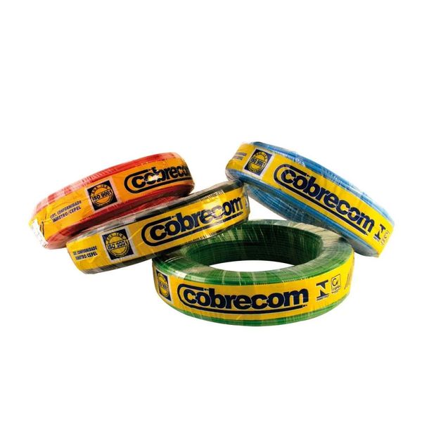 Cabo Flexível Antichamas 750V 1,5mm² Azul 50m Cobrecom