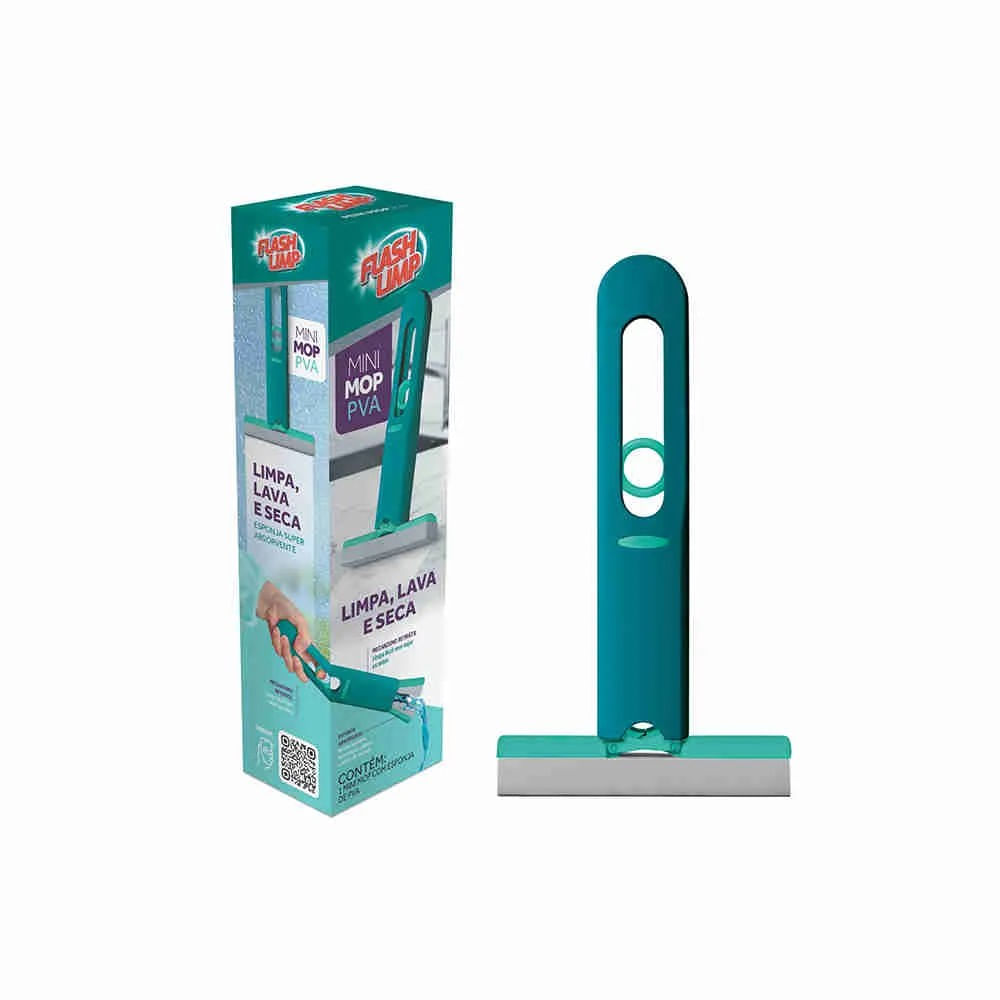 Mini Mop Pva 29Cmx15Cmx3Cm Verde Flash Limp