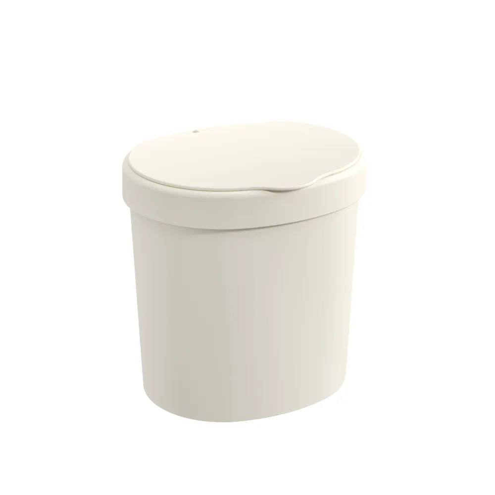 Lixeira Basic Com Tampa 2,5L Ligth Gray Coza