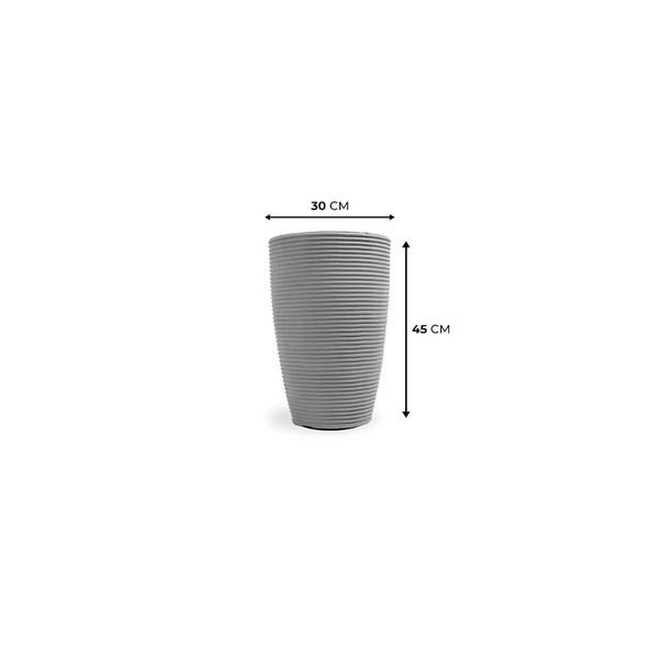 Vaso De Plástico Cone Riscato Pote N° 45 Cinza Claro Vasap