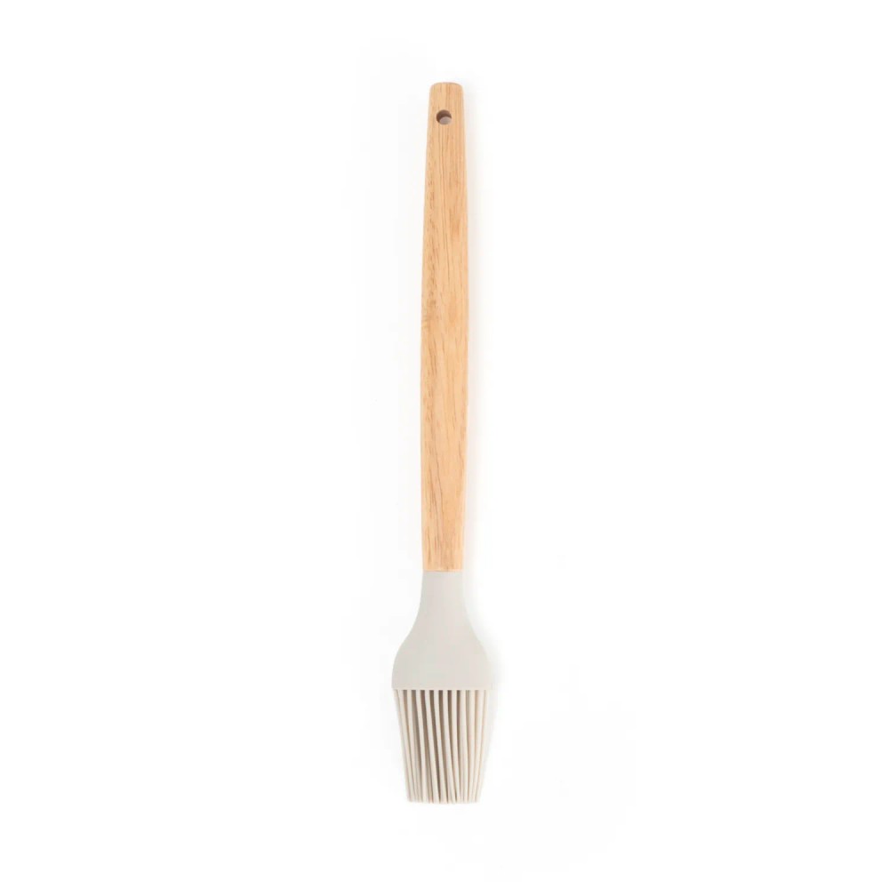 Pincel De Silicone Com Cabo De Madeira Mozcada