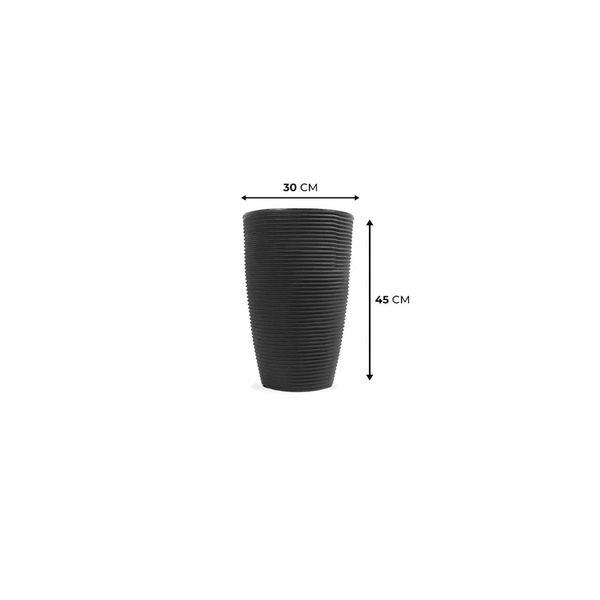 Vaso De Plástico Cone Riscato Pote N° 45 Preto Absoluto Vasap