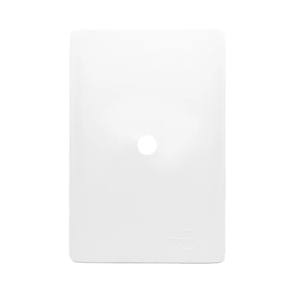 Placa 4X2 Furo Com Suporte Branco Novara Dicompel