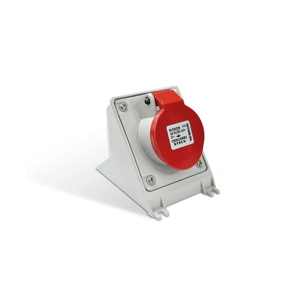 Tomada de sobrepor Steck 3P 16A 380 / 440V vermelho Newkon