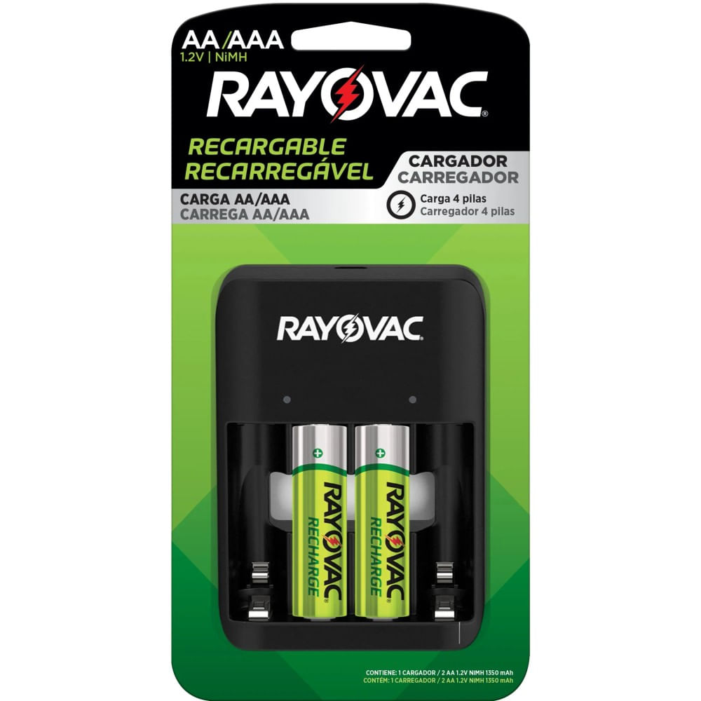 Carregador Usb Para Pilhas Aa/Aaa Com 2 Pilhas Aa Rayovac