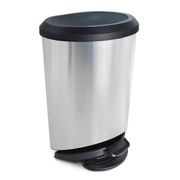 Lixeira Com Pedal 20 Litros Label Inox Arqplast