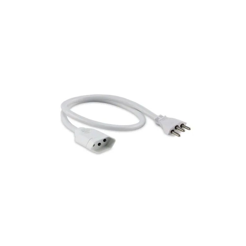 Cordão Prolongador Tripolar 2,5x0,80m Branco Force Line