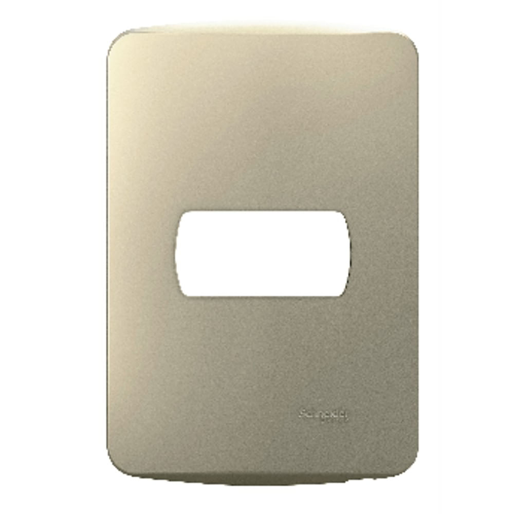 Placa 4x2 1 Posto Com Suporte Dourado Miluz Colors Schneider