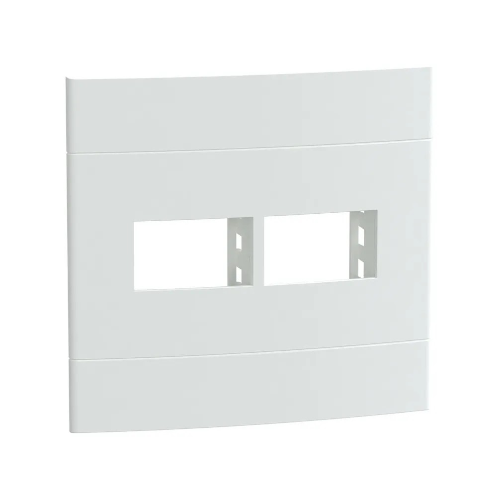 Placa Com Suporte 4X4 De 2 Postos Separados Branca Fosca Lunare Up Schneider