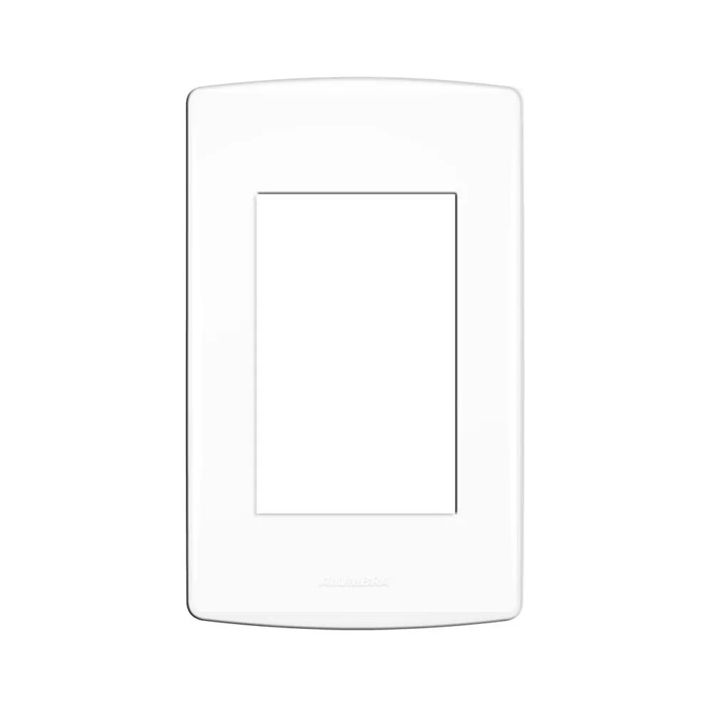 Placa 3 Módulos Com Suporte Bianco Pró 4x2 Branco Alumbra