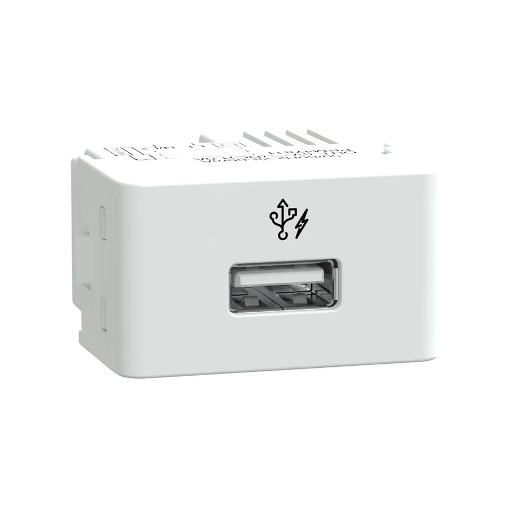 Módulo Tomada Usb 1A 127/220V Tipo A Branco Fosco Lunare Up Schneider