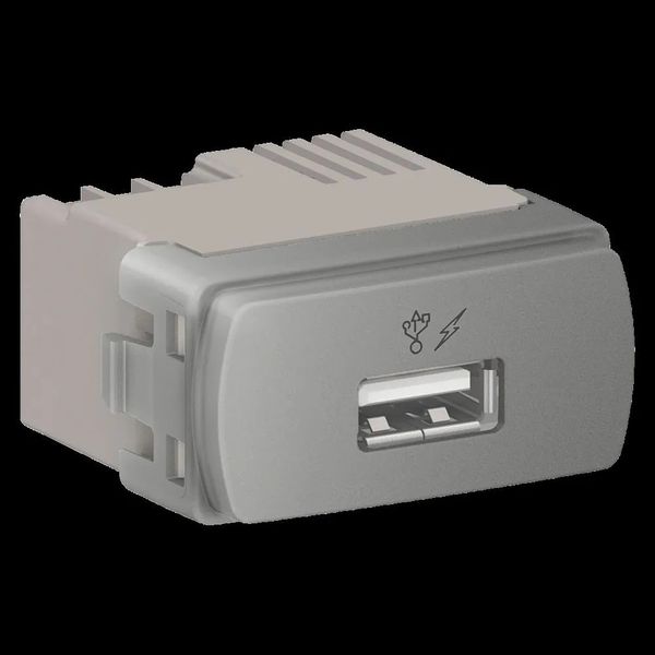 Módulo Tomada Carregador Usb 1a 127v 220v Tipo A 1m Alumínio Miluz Schneider