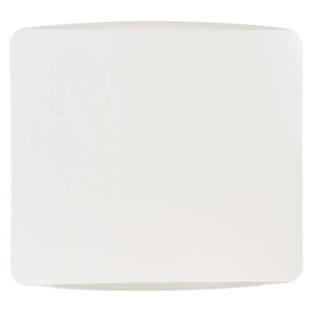 Placa 4x4 Cega Com Suporte Branco Miluz Schneider