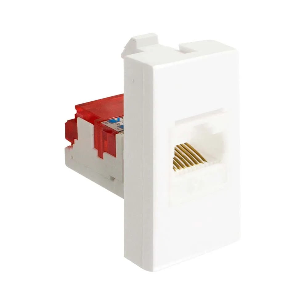 módulo Pro Tomada Rede Rj45 Cat 5E Branco Alumbra