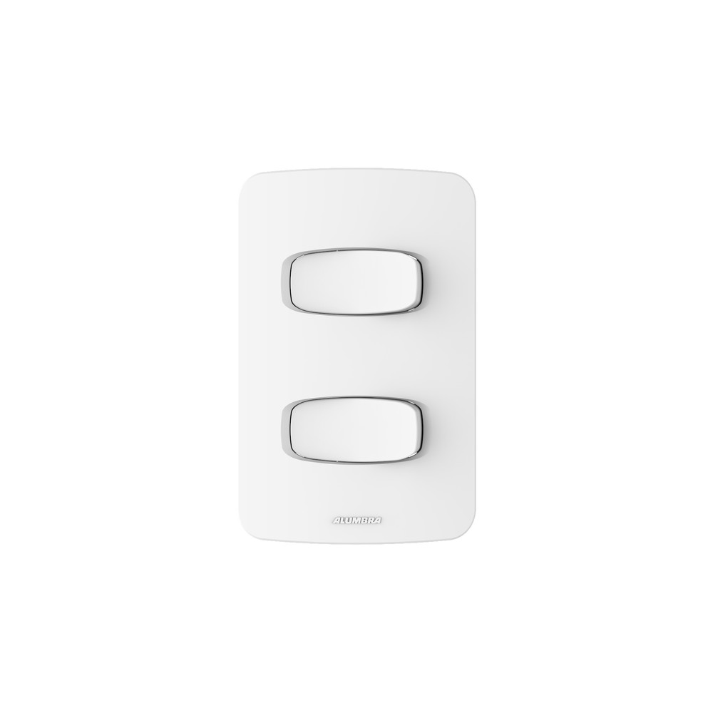 Conjunto 2 Interruptores Paralelos 10A 250V 4x2 Gracia Branco Alumbra