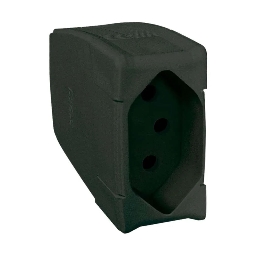 Plugue Prolongador Bipolar 20A Preto Pial