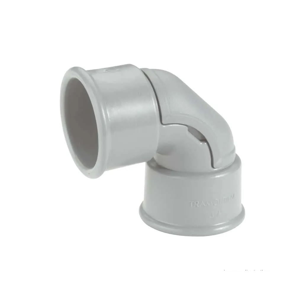 Conector Curvo 1/2 de PVC Cinza Tramontina