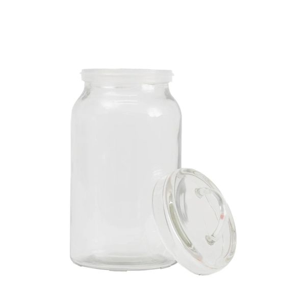 Pote Campo 1100Ml De Vidro Com Alca Redondo Mozcada